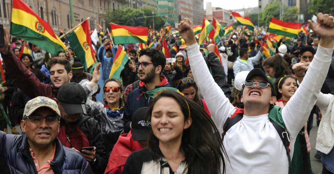 Protestas en Bolivia 2019. Foto: AFP