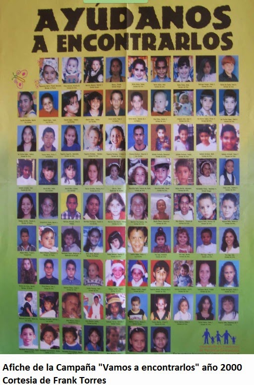 Afiche de los niños perdidos de Vargas