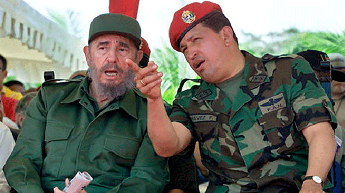 Fidel Castro y Hugo Chávez. Infobae