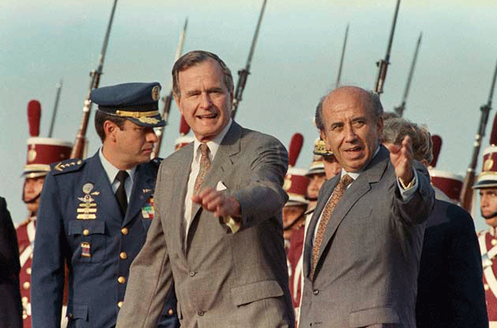 George Bush y Carlos Andrés Pérez. NotiActual