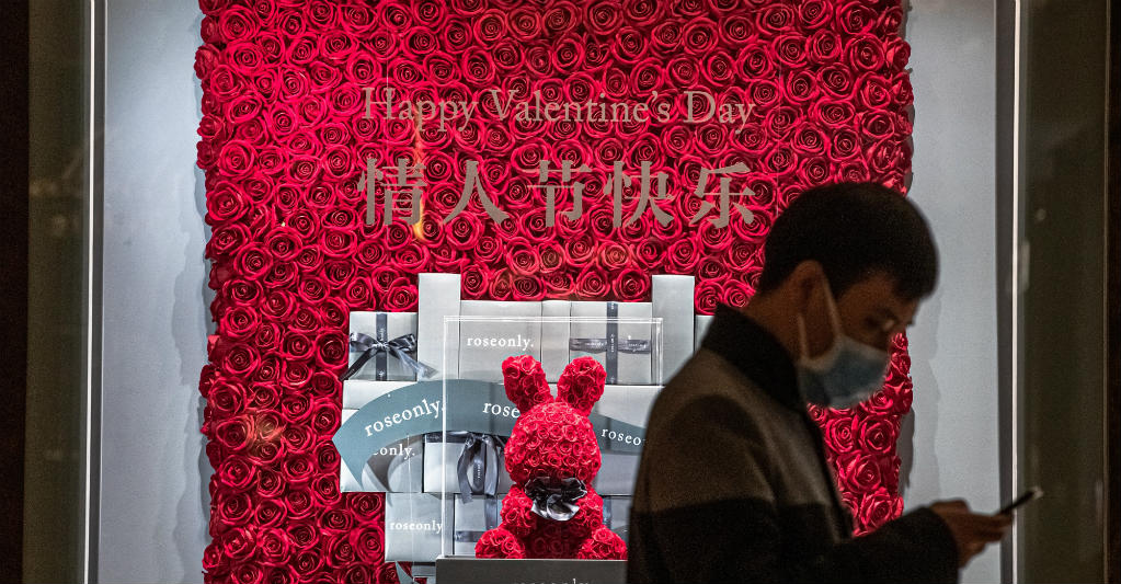 Celebrar el día del amor en tiempos del Covid-19 en China