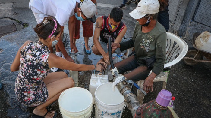 Sin agua: vecinos de San Martín pasan la cuarentena en sequía