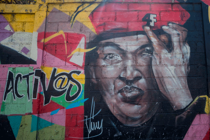 Mural chavista. Foto: EFE