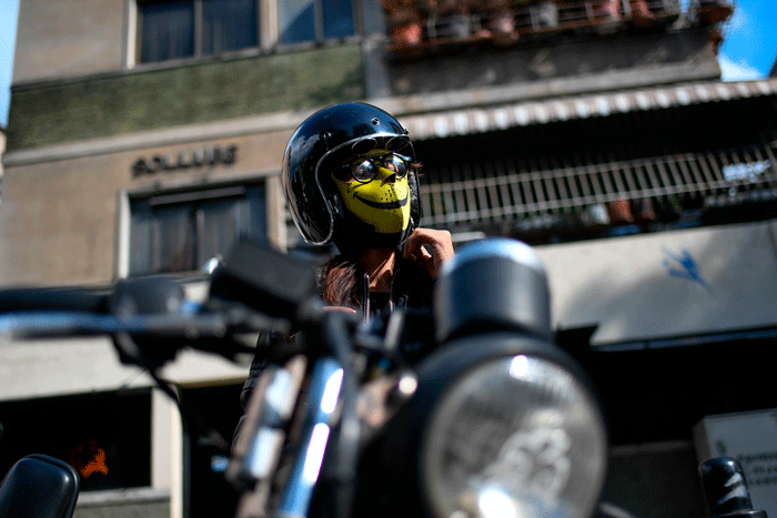 En la moto. Foto: AFP