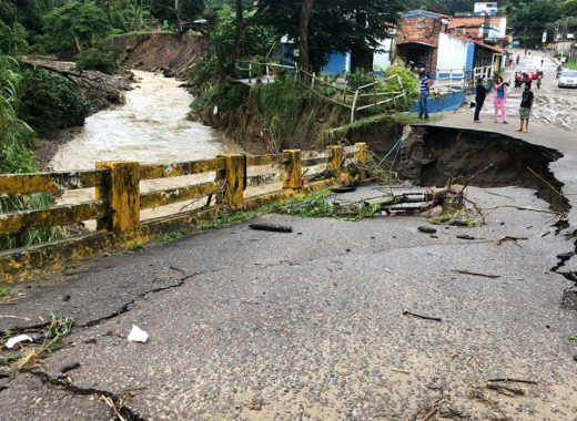 En Táchira las lluvias dejan a más de 400 familias damnificadas