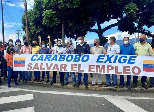 Trabajadores en Carabobo reclaman reactivación del aparato productivo