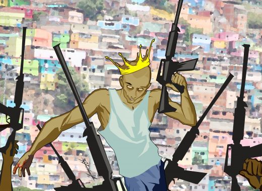 Coqui, uno de los reyes de territorios populares en el oeste de Caracas. Ilustración: Daniel Hernández