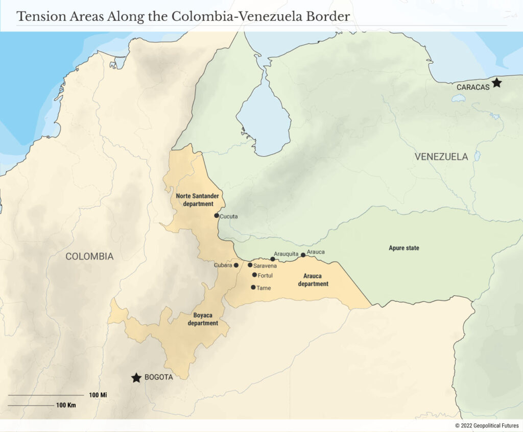 Guerrilla Colombiana en estados colombianos