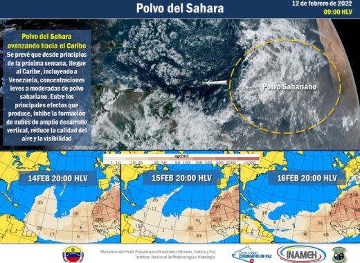 El polvo del Sahara regresa a Venezuela entre hoy y mañana