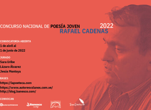 Quedan pocos días para participar en Concurso de Poesía Joven Rafael Cadenas