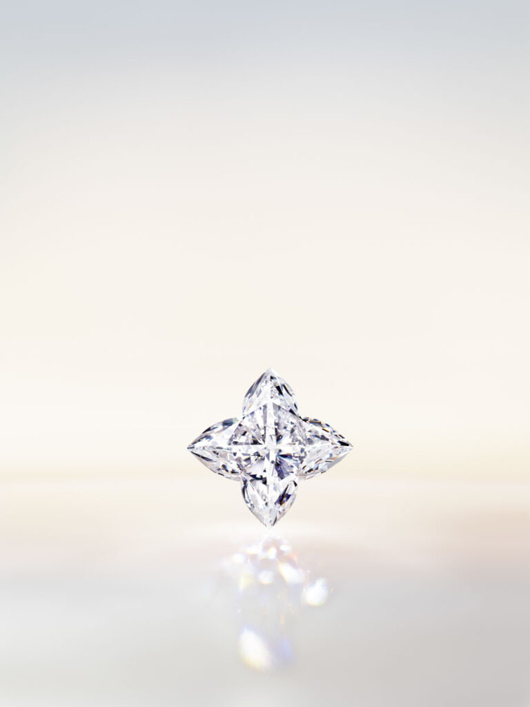 Anillo de diamantes pavimentado de platino Louis Vuitton Lock It
