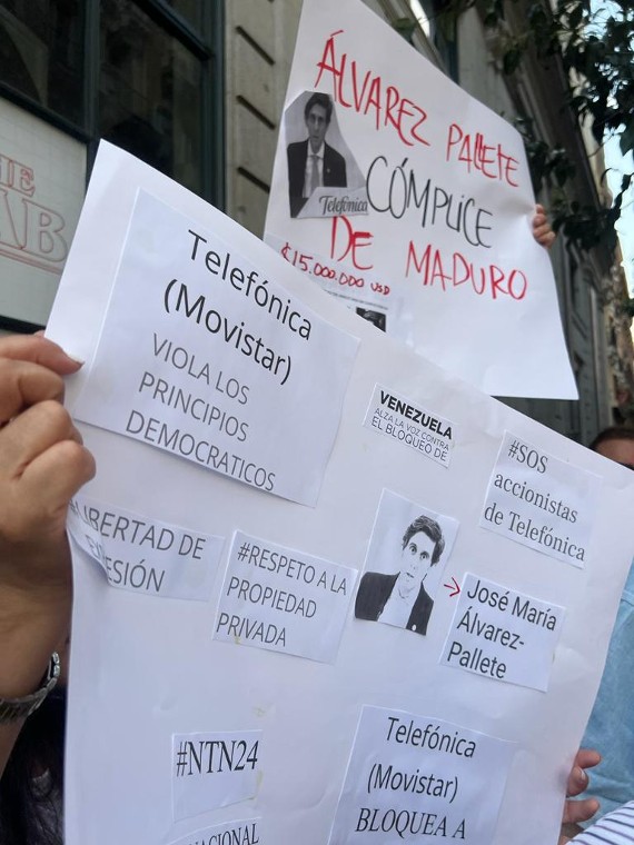 Proteta contra Telefónica en Madrid