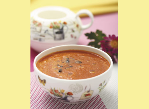 crema de pimentones asados, cocuy