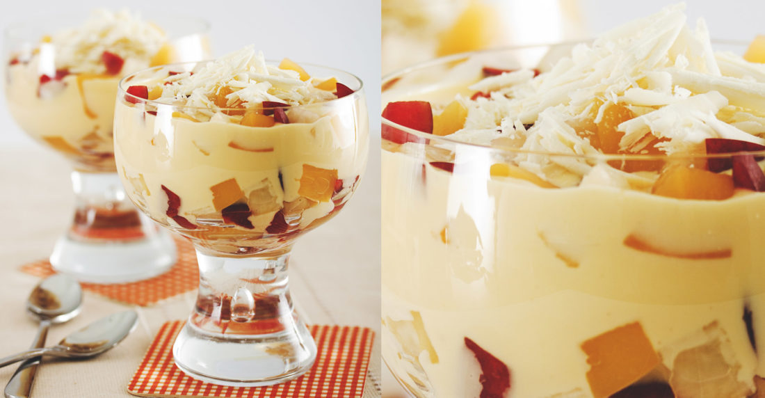 ensalada de frutas con crema