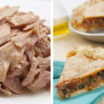 pastel, atún, aceitunas