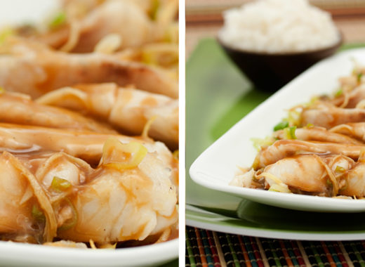 cocina para diabéticos, pescado, jengibre