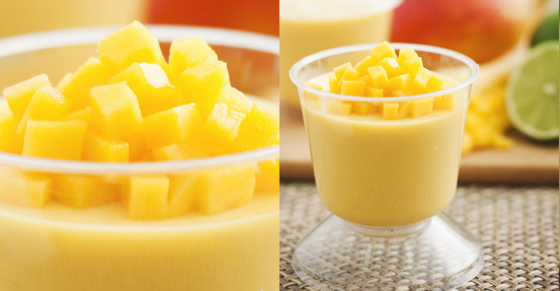 pudín, mango
