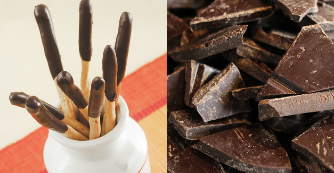 palitos, chocolate