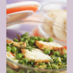 queso a la plancha, guisantes