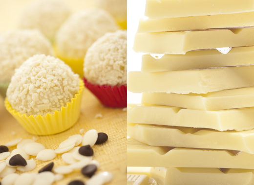 trufas de chocolate blanco