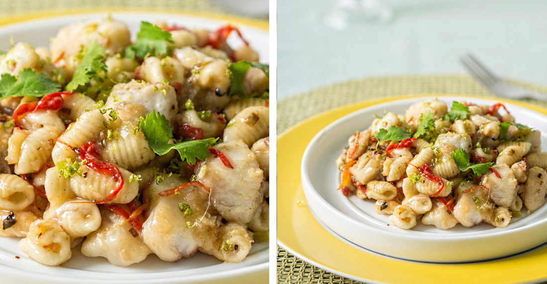 pasta, huevas de lisa