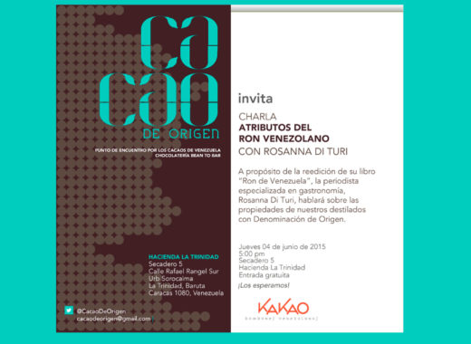 Cacao de Origen, charlas, ron venezolano, Hacienda la Trinidad