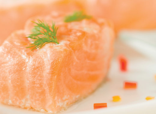 salmón, asado, salsa, cítrica, yogurt