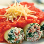 canelones, ricotta, jamón serrano,espinaca