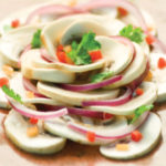 ceviche, champiñones