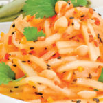 ensalada, lechosa verde, papaya, thai