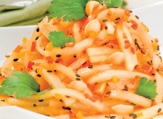 ensalada, lechosa verde, papaya, thai