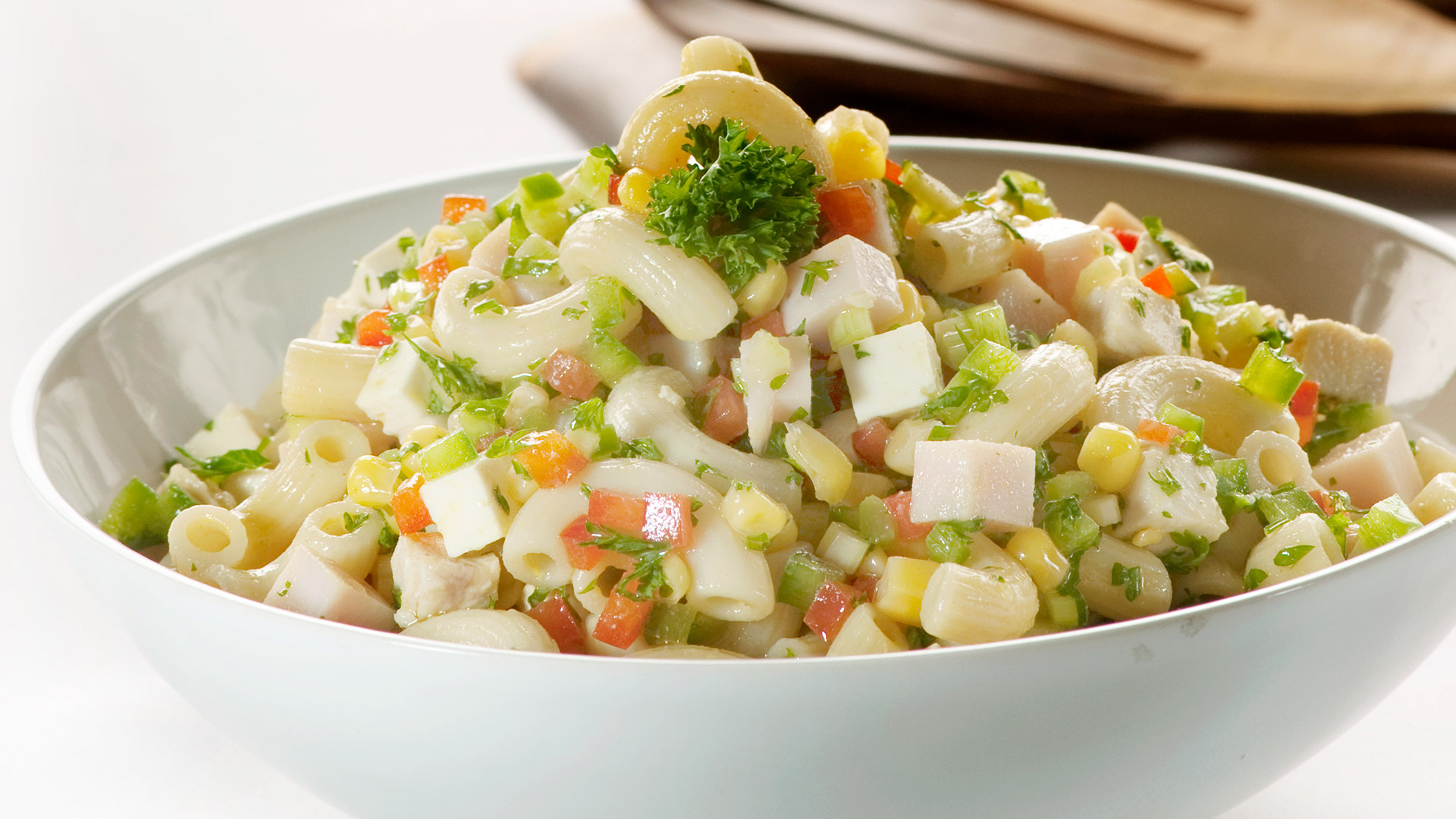ensalada, fría, pasta