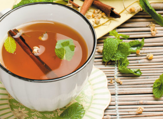 toronjil, manzanilla, canela,té