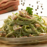 linguini, verde, atún, vegetales