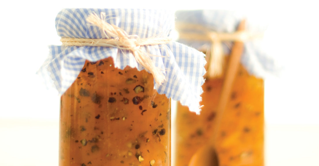 mermelada, naranja, pimienta negra