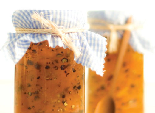 mermelada, naranja, pimienta negra