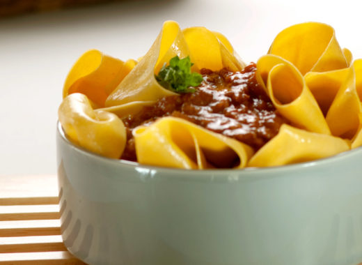 papardelle, boloñesa