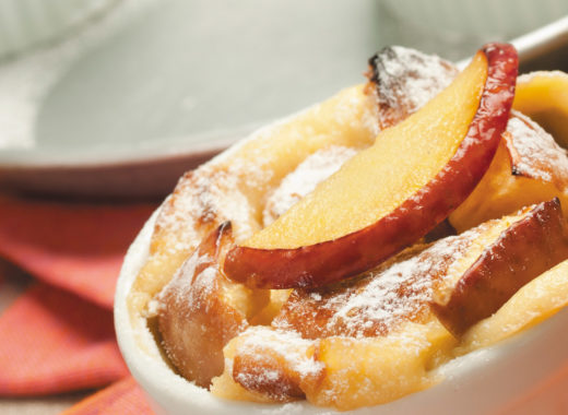 pudín, pan, mantequilla, pera, postre