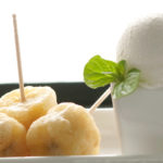 tempura, frutas, helado