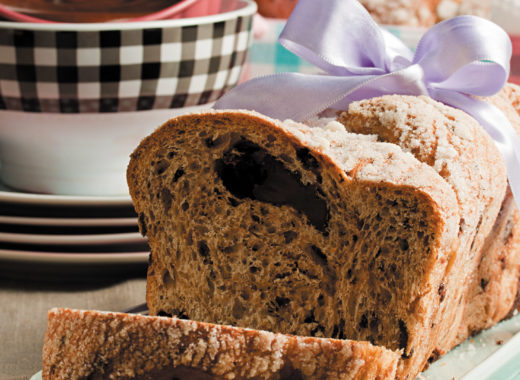 pan, trenza, chocolate, jengibre