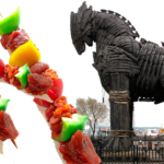 caballo de troya, troya, brochetas, pinchos, homero