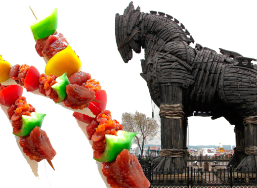 caballo de troya, troya, brochetas, pinchos, homero