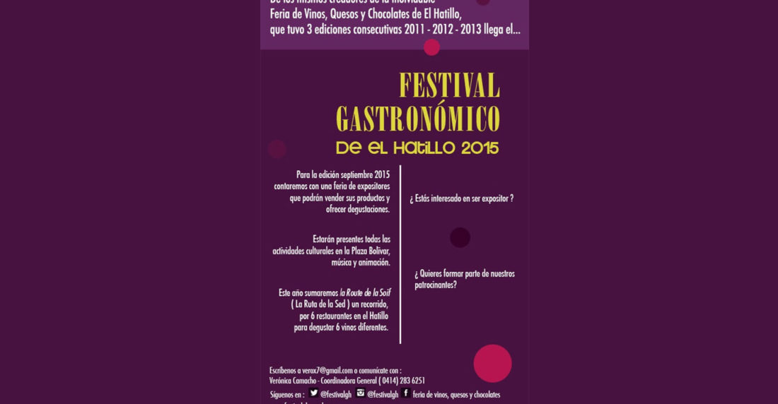 festival, el hatillo, gastronomía