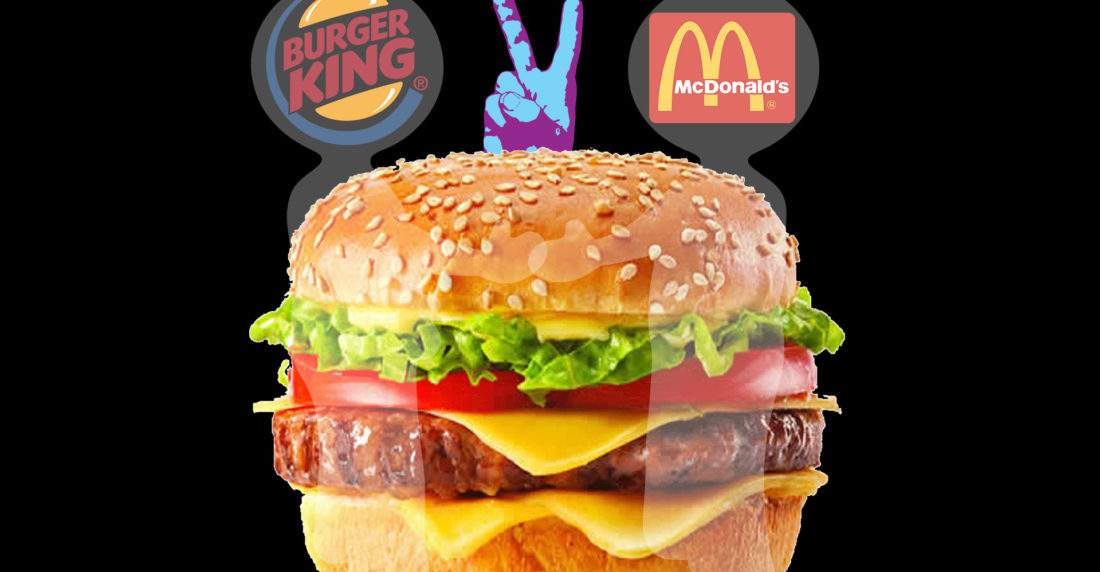 burger king, mc donalds, hamburguesa de la paz