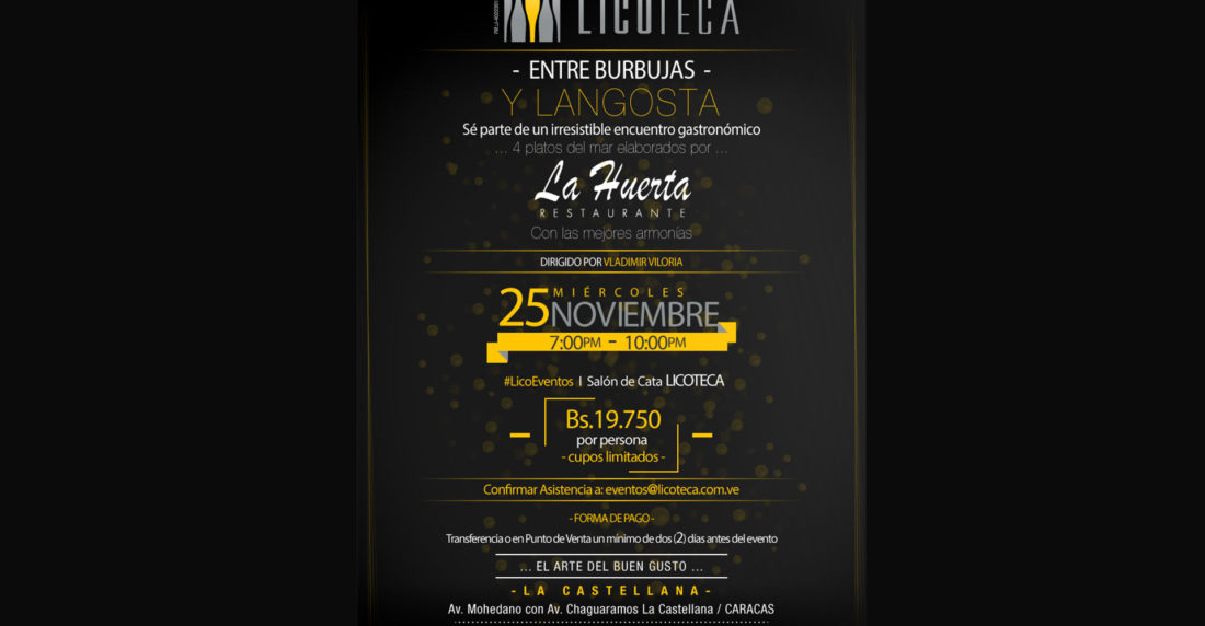 licoteca, licoevento, la huerta, langosta