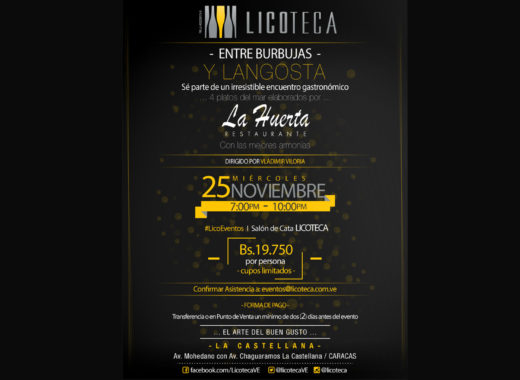 licoteca, licoevento, la huerta, langosta