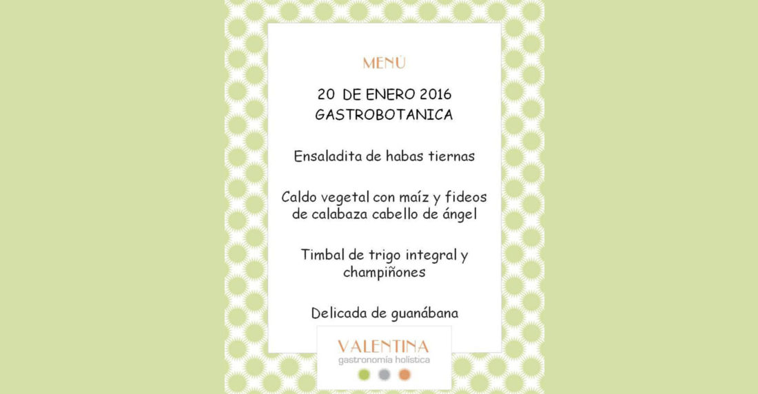 valentina inglessis, menu gastrobotanico, tarot, merida