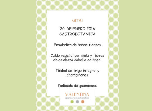 valentina inglessis, menu gastrobotanico, tarot, merida