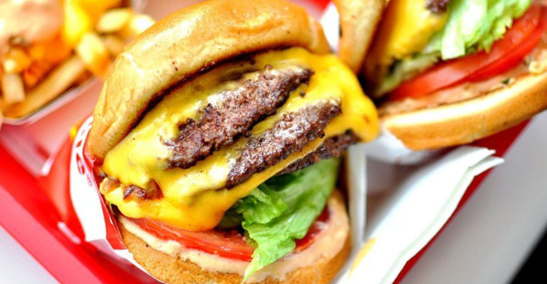 in n out, hamburgers