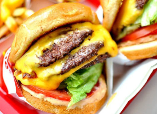 in n out, hamburgers